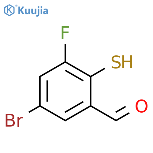 Benzaldehyde, 5-bromo-3-fluoro-2-mercapto- structure