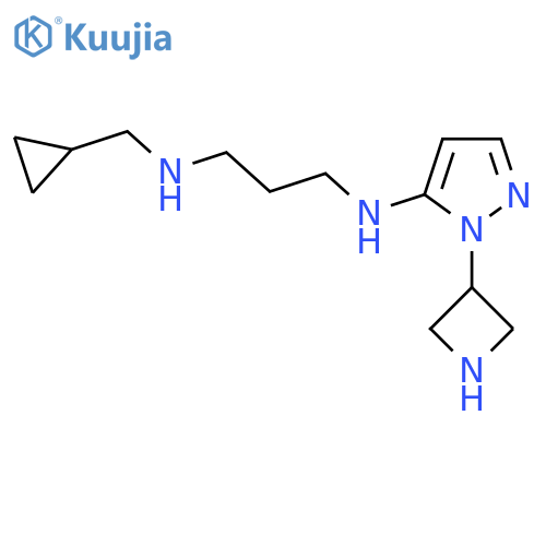 1-(azetidin-3-yl)-N-{3-(cyclopropylmethyl)aminopropyl}-1H-pyrazol-5-amine structure