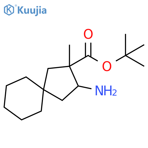 Spiro[4.5]decane-2-carboxylic acid, 3-amino-2-methyl-, 1,1-dimethylethyl ester structure