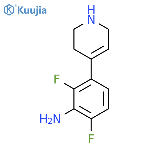 2,6-Difluoro-3-(1,2,3,6-tetrahydropyridin-4-yl)aniline structure