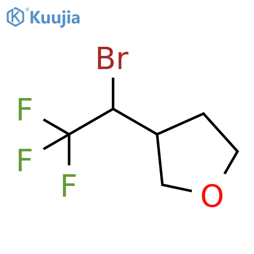 3-(1-bromo-2,2,2-trifluoroethyl)oxolane structure