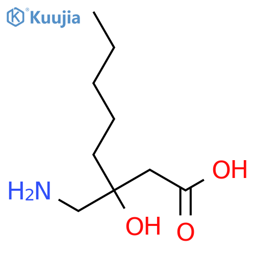 3-(aminomethyl)-3-hydroxyoctanoic acid structure