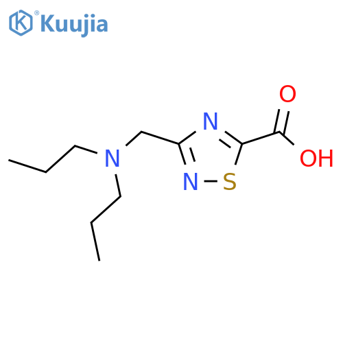 3-[(Dipropylamino)methyl]-1,2,4-thiadiazole-5-carboxylic acid structure