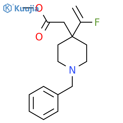 methyl 2-1-benzyl-4-(1-fluoroethenyl)piperidin-4-ylacetate structure