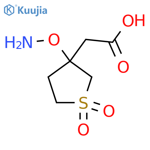 2-[3-(Aminooxy)-1,1-dioxo-1lambda6-thiolan-3-yl]acetic acid structure