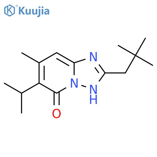 2-(2,2-dimethylpropyl)-7-methyl-6-(propan-2-yl)-1,2,4triazolo1,5-apyridin-5-ol structure