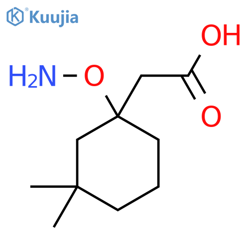 2-[1-(Aminooxy)-3,3-dimethylcyclohexyl]acetic acid structure