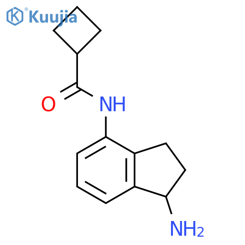 N-(1-amino-2,3-dihydro-1H-inden-4-yl)cyclobutanecarboxamide structure