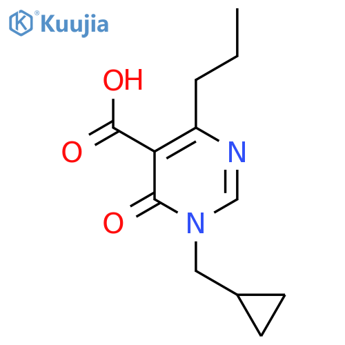 1-(cyclopropylmethyl)-6-oxo-4-propyl-1,6-dihydropyrimidine-5-carboxylic acid structure