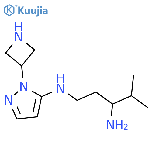 N1-1-(azetidin-3-yl)-1H-pyrazol-5-yl-4-methylpentane-1,3-diamine structure
