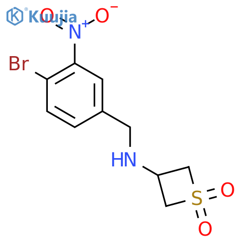 3-{[(4-Bromo-3-nitrophenyl)methyl]amino}-1lambda6-thietane-1,1-dione structure