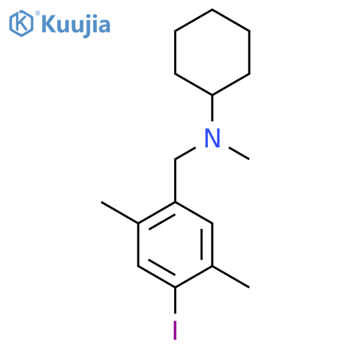 N-[(4-iodo-2,5-dimethylphenyl)methyl]-N-methylcyclohexanamine structure