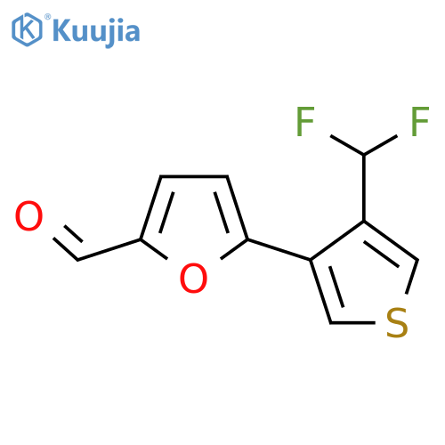 5-[4-(Difluoromethyl)thiophen-3-yl]furan-2-carbaldehyde structure