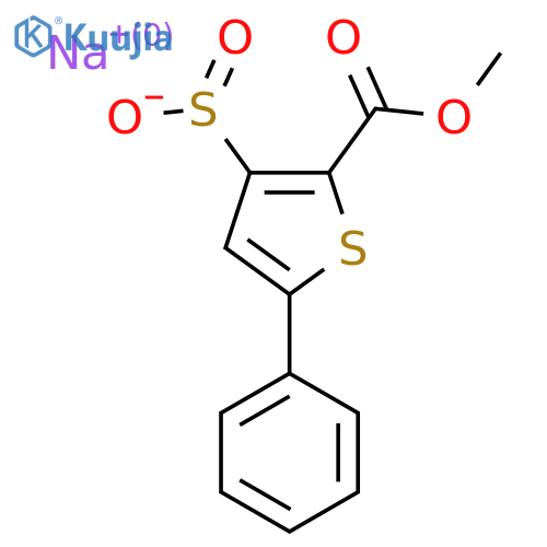 Sodium 2-(methoxycarbonyl)-5-phenylthiophene-3-sulfinate structure