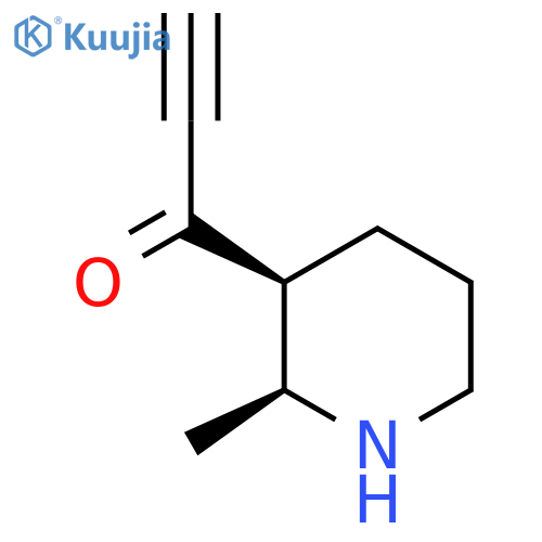 rac-1-[(2R,3R)-2-methylpiperidin-3-yl]prop-2-yn-1-one structure