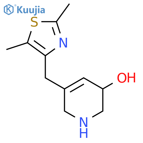 5-[(Dimethyl-1,3-thiazol-4-yl)methyl]-1,2,3,6-tetrahydropyridin-3-ol structure