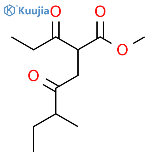 methyl 5-methyl-4-oxo-2-propanoylheptanoate structure