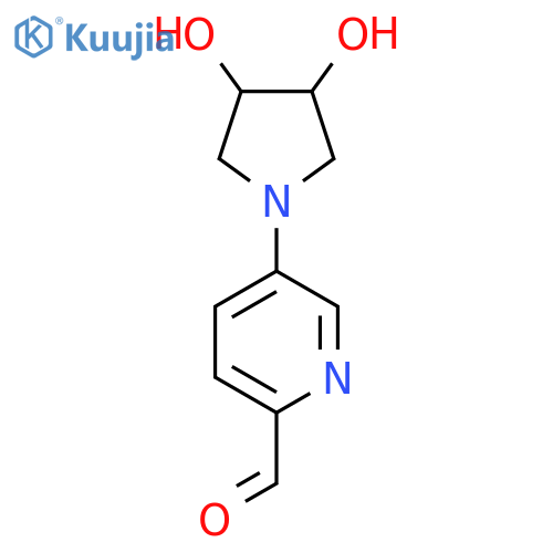 5-(3,4-Dihydroxypyrrolidin-1-yl)pyridine-2-carbaldehyde structure