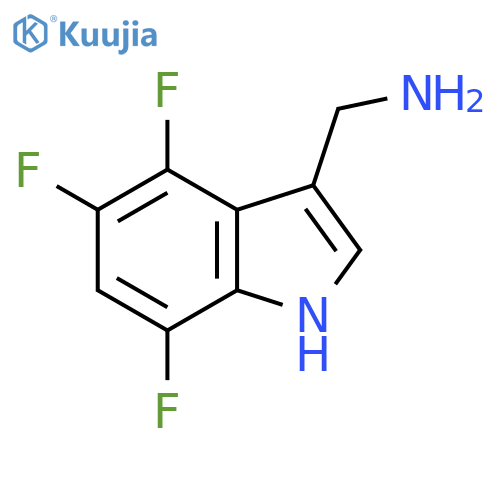 (4,5,7-trifluoro-1H-indol-3-yl)methanamine structure