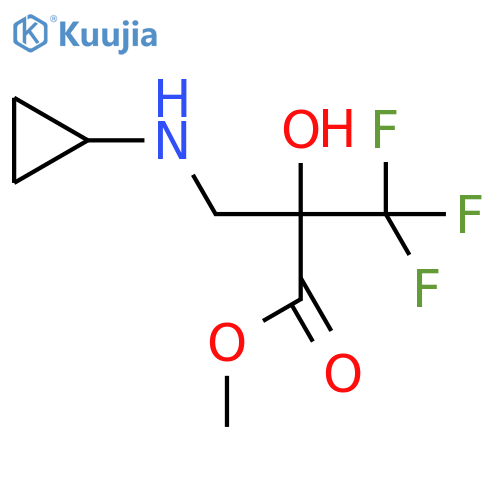 Methyl 3-(cyclopropylamino)-2-hydroxy-2-(trifluoromethyl)propanoate structure
