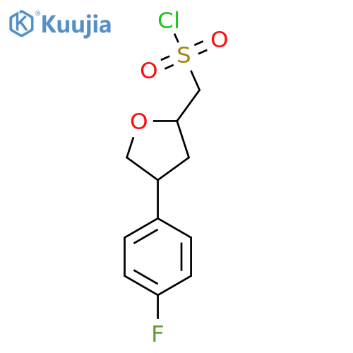 [4-(4-Fluorophenyl)oxolan-2-yl]methanesulfonyl chloride structure