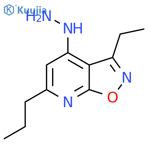 3-Ethyl-4-hydrazinyl-6-propyl-[1,2]oxazolo[5,4-b]pyridine structure