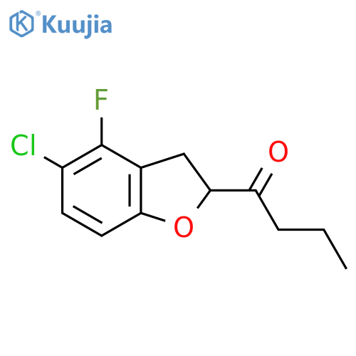 1-(5-Chloro-4-fluoro-2,3-dihydro-1-benzofuran-2-yl)butan-1-one structure
