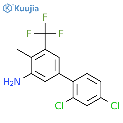 5-(2,4-Dichlorophenyl)-2-methyl-3-(trifluoromethyl)aniline structure