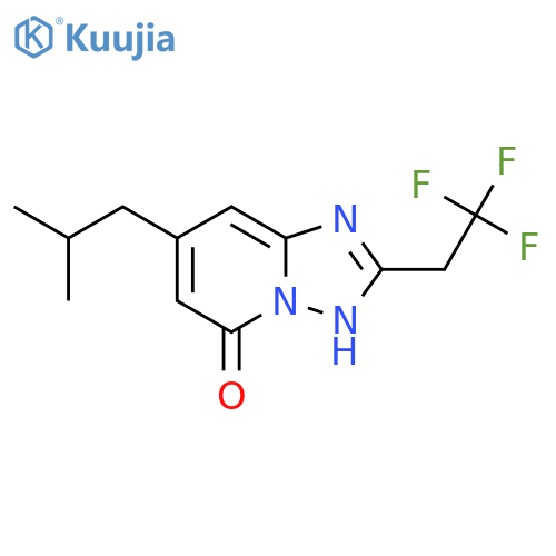 7-(2-methylpropyl)-2-(2,2,2-trifluoroethyl)-1,2,4triazolo1,5-apyridin-5-ol structure