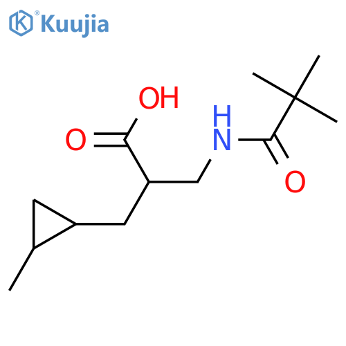 3-(2,2-dimethylpropanamido)-2-(2-methylcyclopropyl)methylpropanoic acid structure