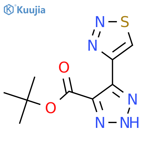 tert-butyl 5-(1,2,3-thiadiazol-4-yl)-1H-1,2,3-triazole-4-carboxylate structure
