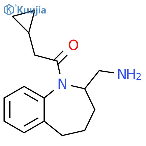 Ethanone, 1-[2-(aminomethyl)-2,3,4,5-tetrahydro-1H-1-benzazepin-1-yl]-2-cyclopropyl- structure
