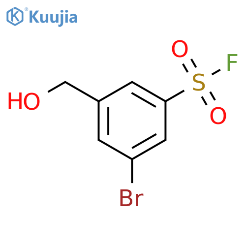 3-bromo-5-(hydroxymethyl)benzene-1-sulfonyl fluoride structure