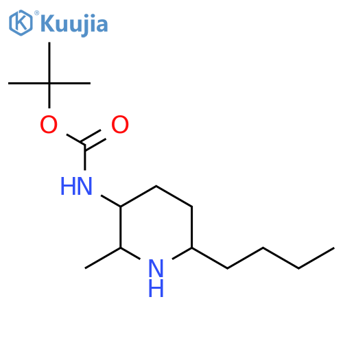 tert-butyl N-(6-butyl-2-methylpiperidin-3-yl)carbamate structure