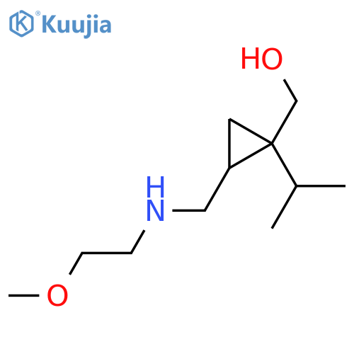 (2-{[(2-Methoxyethyl)amino]methyl}-1-(propan-2-yl)cyclopropyl)methanol structure