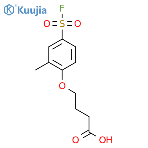 4-[4-(Fluorosulfonyl)-2-methylphenoxy]butanoic acid structure