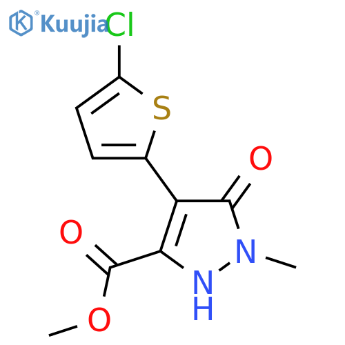 methyl 4-(5-chlorothiophen-2-yl)-5-hydroxy-1-methyl-1H-pyrazole-3-carboxylate structure