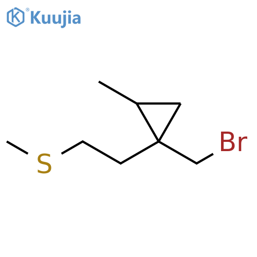 Cyclopropane, 1-(bromomethyl)-2-methyl-1-[2-(methylthio)ethyl]- structure