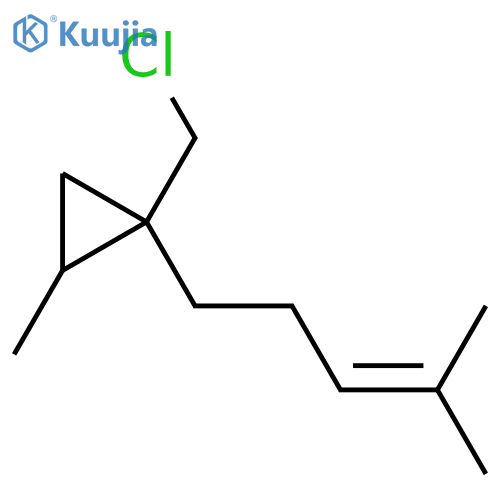 1-(Chloromethyl)-2-methyl-1-(4-methylpent-3-en-1-yl)cyclopropane structure