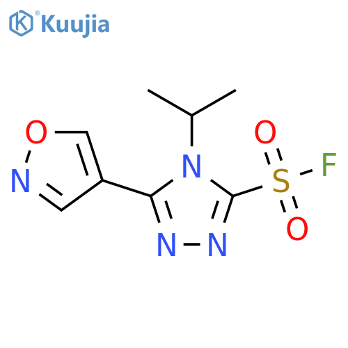 4H-1,2,4-Triazole-3-sulfonyl fluoride, 5-(4-isoxazolyl)-4-(1-methylethyl)- structure