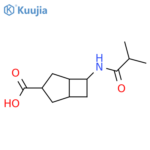 Bicyclo[3.2.0]heptane-3-carboxylic acid, 6-[(2-methyl-1-oxopropyl)amino]- structure