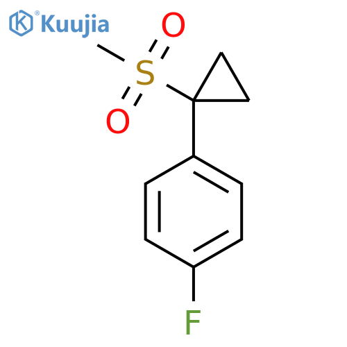 1-fluoro-4-(1-methanesulfonylcyclopropyl)benzene structure