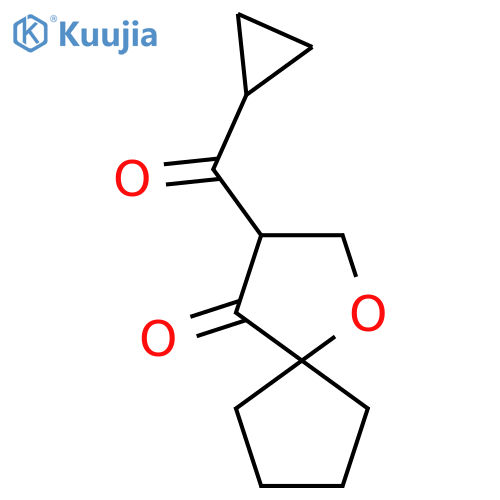 3-cyclopropanecarbonyl-1-oxaspiro4.4nonan-4-one structure