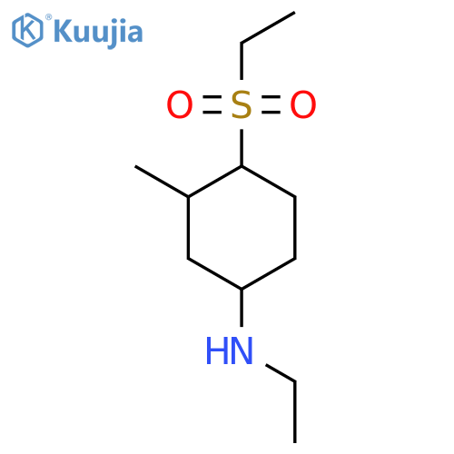 4-(ethanesulfonyl)-N-ethyl-3-methylcyclohexan-1-amine structure