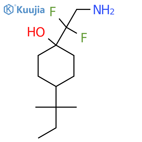 1-(2-Amino-1,1-difluoroethyl)-4-(2-methylbutan-2-yl)cyclohexan-1-ol structure