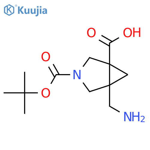 5-(Aminomethyl)-3-[(tert-butoxy)carbonyl]-3-azabicyclo[3.1.0]hexane-1-carboxylic acid structure