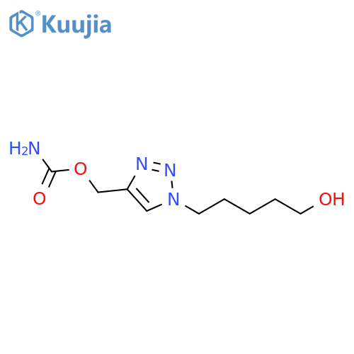1H-1,2,3-Triazole-1-pentanol, 4-[[(aminocarbonyl)oxy]methyl]- structure
