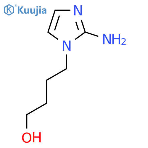 4-(2-amino-1H-imidazol-1-yl)butan-1-ol structure