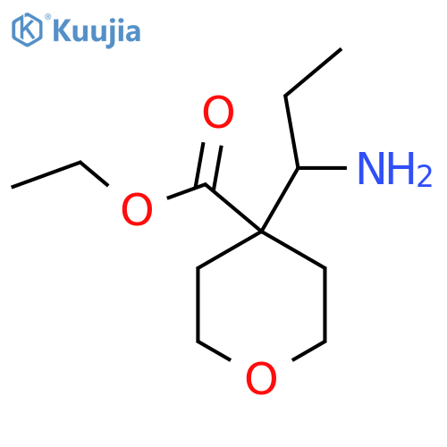Ethyl 4-(1-aminopropyl)oxane-4-carboxylate structure