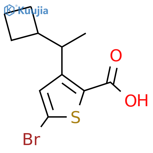 5-Bromo-3-(1-cyclobutylethyl)thiophene-2-carboxylic acid structure
